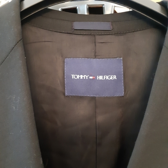 TOMMY Hilfiger pure virgin whool black suit vest blazer 44 regular - Picture 7 of 9